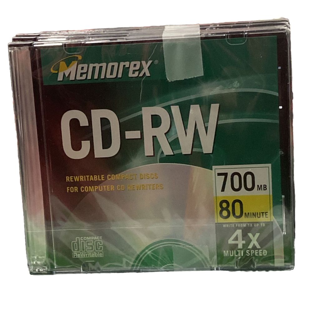 Memorex CD-RW Compact Discs 700mb 80 Minute 4x multi speed rewritable Lot of 11
